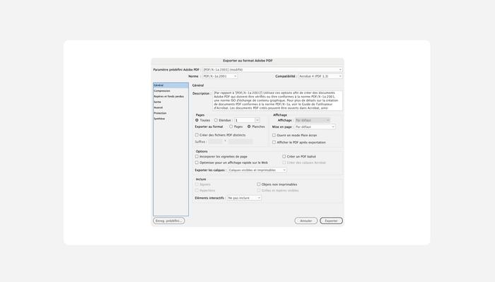 Exporter mon fichier pour l’impression