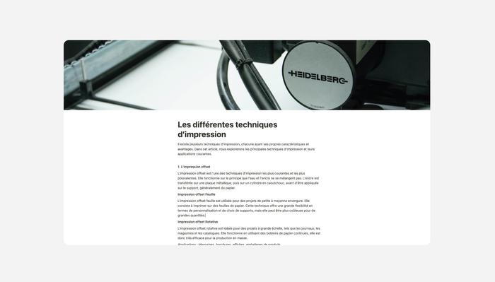 Les différentes techniques d’impression